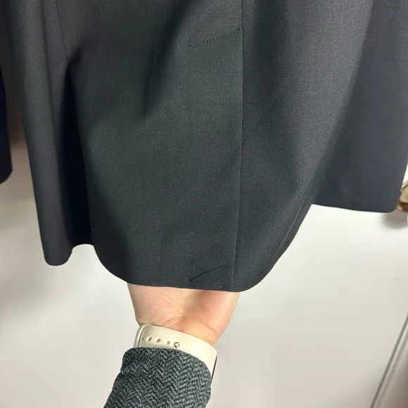 Banana Republic SIENA SLIM ITALIAN WOOL BLAZER Black Size 2
