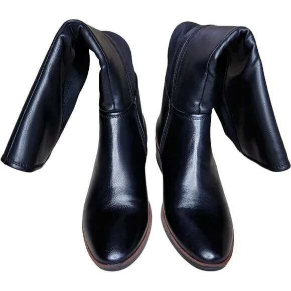 Baretraps  Womens Size 6 Madelyn Black Tall Riding Boots Cushioned Insole