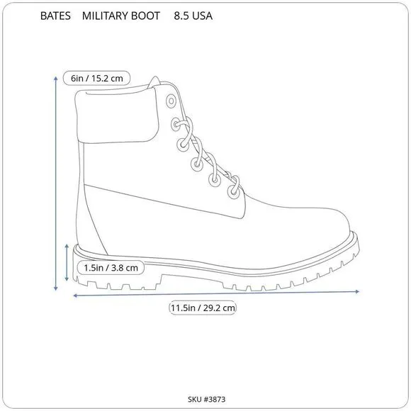 Bates - Men's Tactical Sport 2 Military Boot, Black, Size 8.5 Lightweight EUC