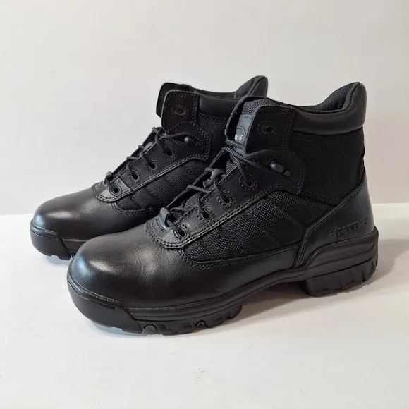Bates Whimsigoth Black Leather Grunge Gorpcore 5&quot; Tactical Lug Sole Sport Boot 9