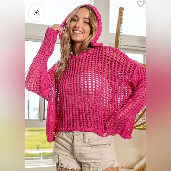 Beautiful Crochet Bibi Sweater Size Large
