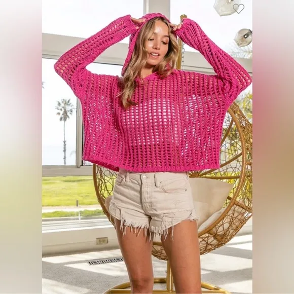 Beautiful Crochet Bibi Sweater Size Large