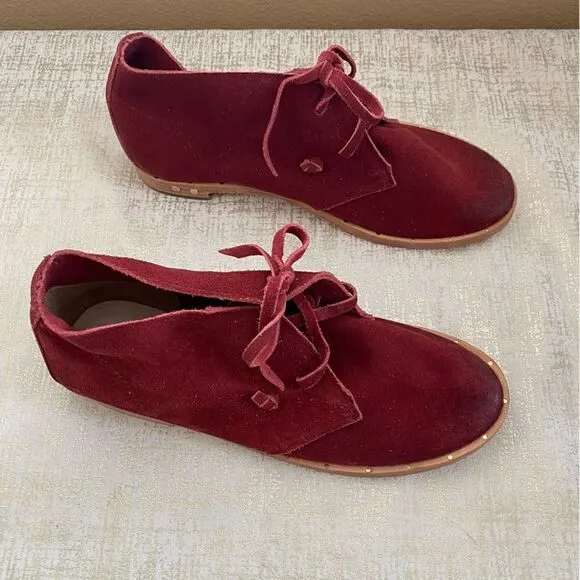 Beek Two Birds Bunting Chukka Booties Boots Handmade Burgundy Sz 7.5 EUC!
