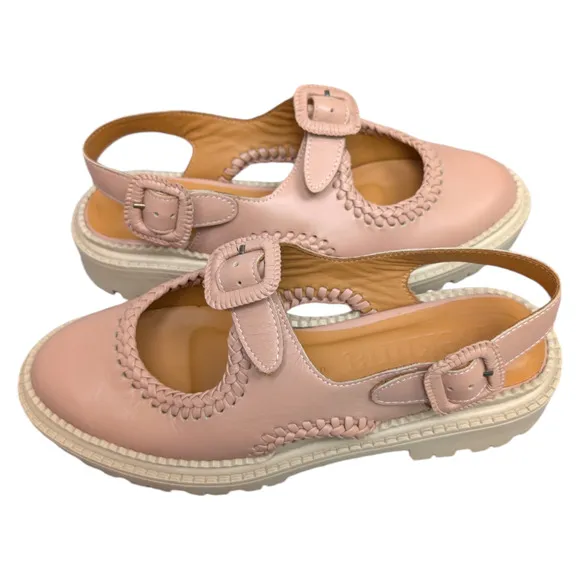 Beklina Mara Maria Womens 9 Tan Leather Buckle Mary Jane Comfort Walking Sandals