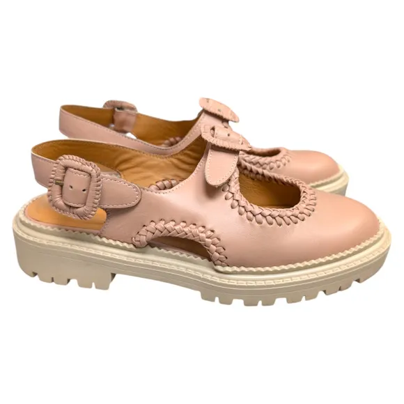 Beklina Mara Maria Womens 9 Tan Leather Buckle Mary Jane Comfort Walking Sandals