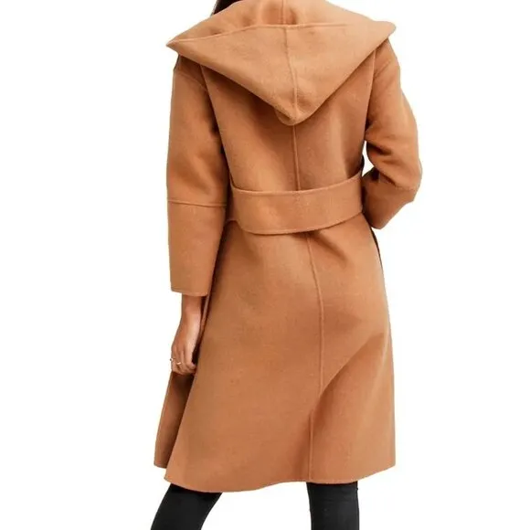 Belle &amp; Bloom Walk This Way Wool Blend Oversized Coat in Camel