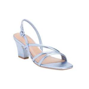 BERNARDO Denim Made In Brazil Leather Naples Heeled Sandals
