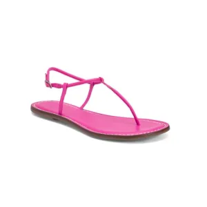 BERNARDO Fuchsia Made In Brazil Leather Lily Thong Sandals