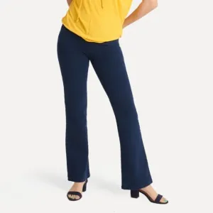 Betabrand Signature Mid-Rise Denim Bootcut Jeans Pull-on Elastic Waist Size M
