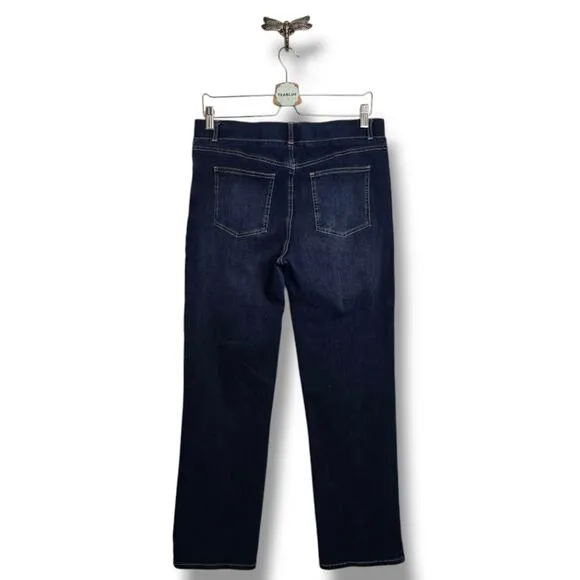 Betabrand Straight-Leg 4-Pocket Betabrand Yoga Denim In Dark Indigo LP