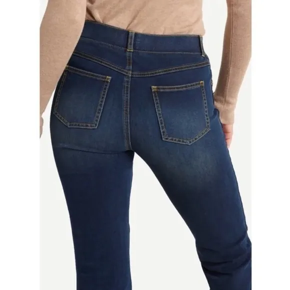 Betabrand Straight Leg 4-Pocket Yoga Denim in DarkVintage Wash