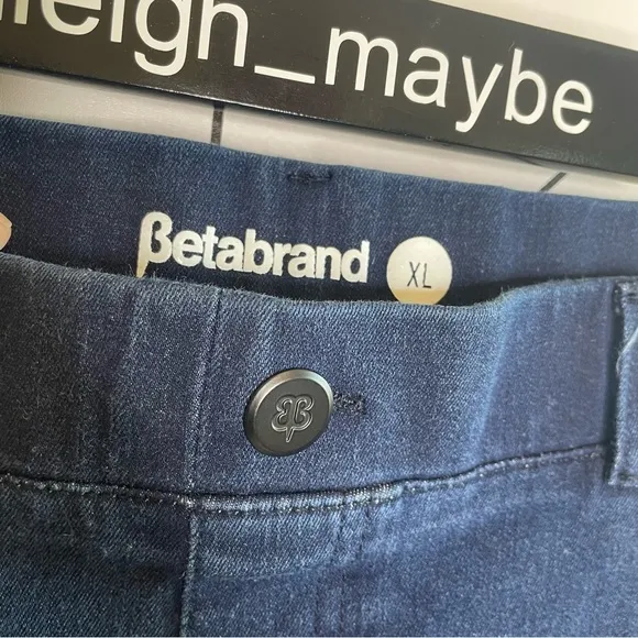 Betabrand | Straight Leg 4 Pocket Yoga Denim Indigo Blue Size XL