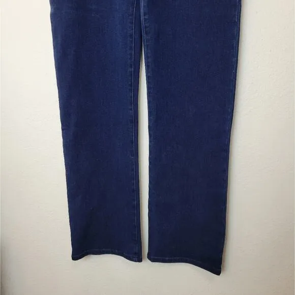 BETABRAND Straight Leg 4 Pocket Yoga Denim Pull On Jeans Large