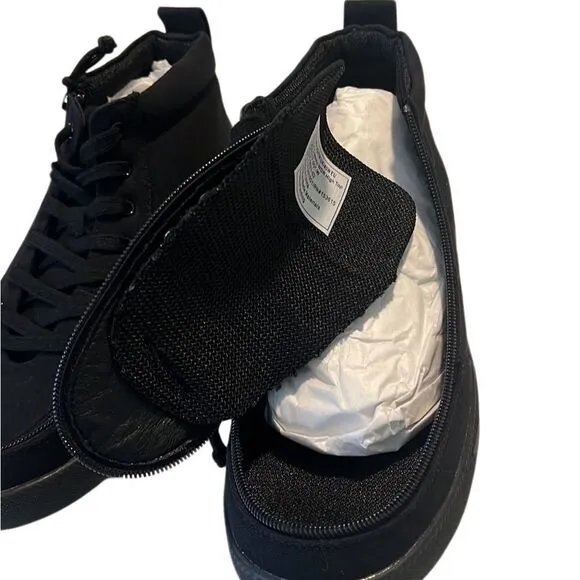 Billy Black To the Floor Fabric Upper Lace and Zip Closure Sneakers Sz 7 Kids 8
