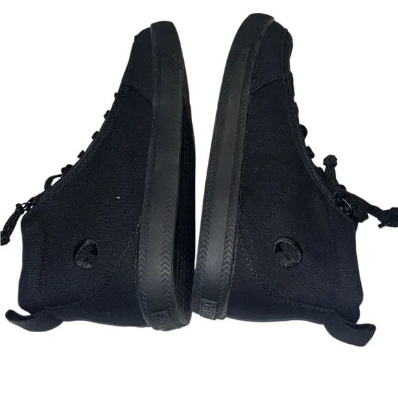 Billy Black To the Floor Fabric Upper Lace and Zip Closure Sneakers Sz 7 Kids 8
