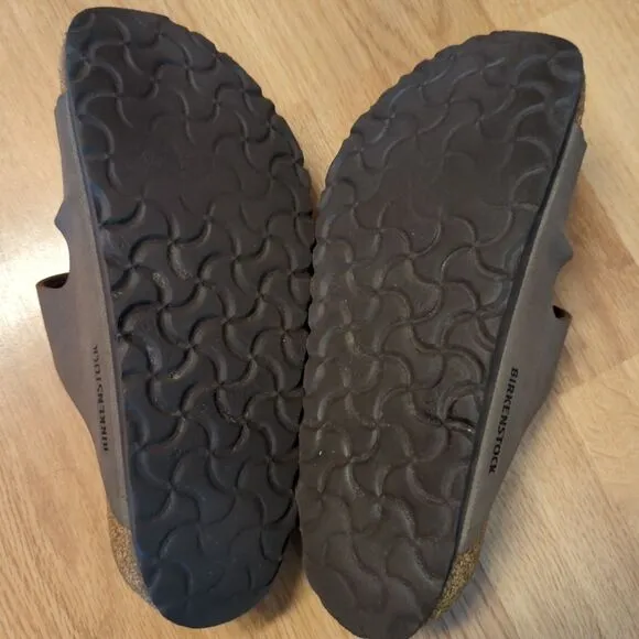 Birkenstock Arizona Slide Sandals Womens 36 US 5.5 Brown Buckle Summer Festival