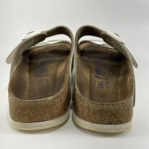Birkenstock Arizona Super Grip Sandals Womens Size 36 US 6-6.5 White Soft FB