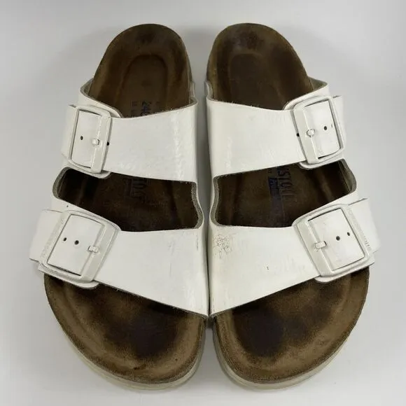 Birkenstock Arizona Super Grip Sandals Womens Size 36 US 6-6.5 White Soft FB