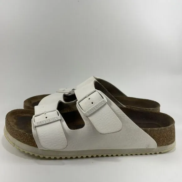 Birkenstock Arizona Super Grip Sandals Womens Size 36 US 6-6.5 White Soft FB