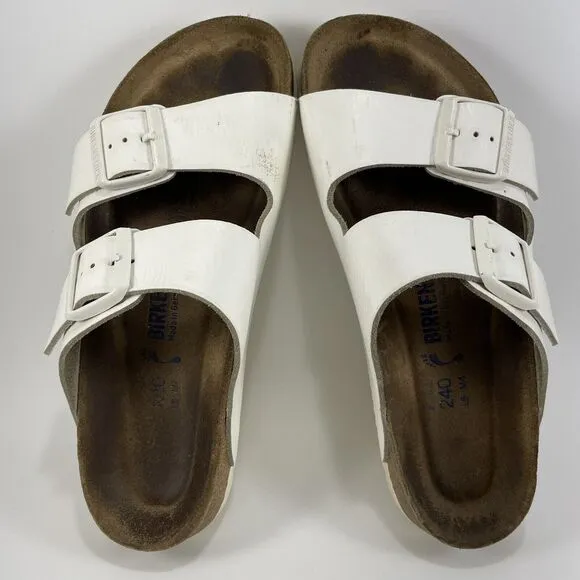 Birkenstock Arizona Super Grip Sandals Womens Size 36 US 6-6.5 White Soft FB