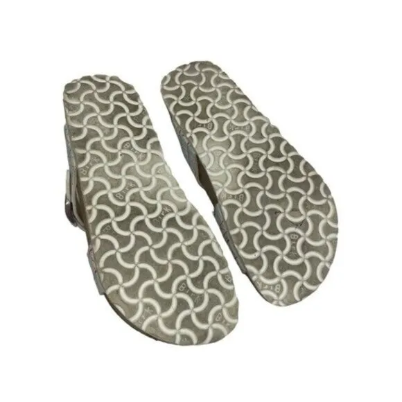 Birkenstock Birkis Anchor Print Sandals Slides Size 38 Women 7 Men 5