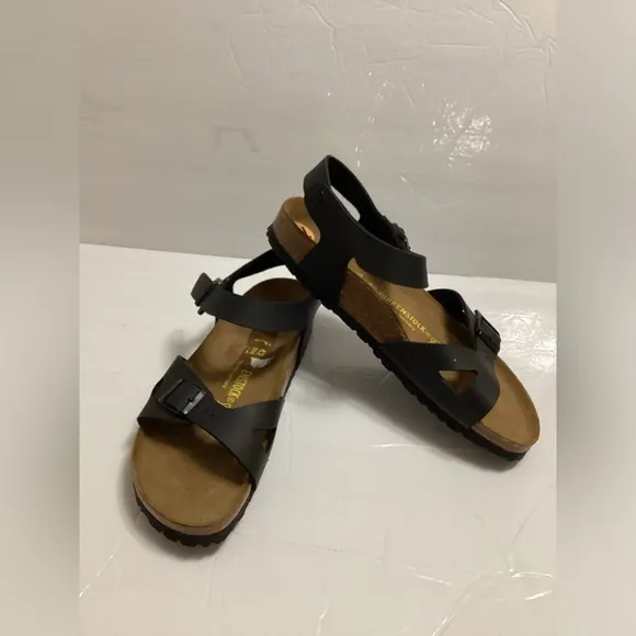 Birkenstock black Rio  birko flor unisex sandals