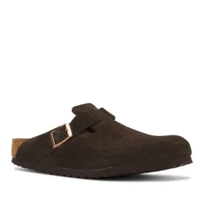 BIRKENSTOCK Boston Suede in Mocha L 41 R 40 With Box Mens Slides