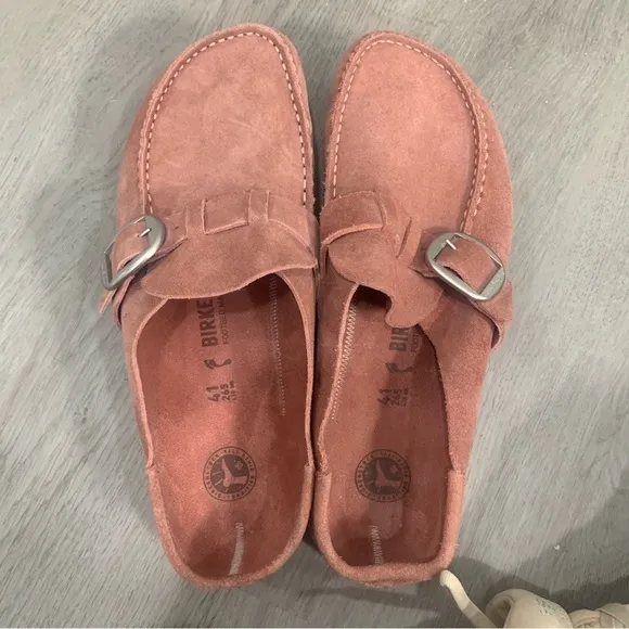 Birkenstock Clog Slides Buckley in Pink Clay Suede