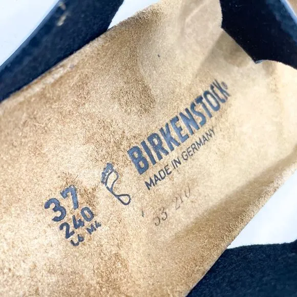 Birkenstock Gizeh Sandals Black Birko-Flor Thong Slides Sz 37 / 6 US Women's