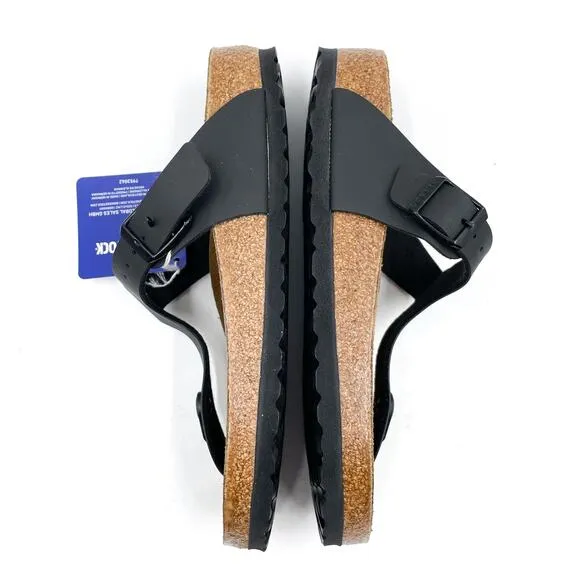 Birkenstock Gizeh Sandals Black Birko-Flor Thong Slides Sz 37 / 6 US Women's