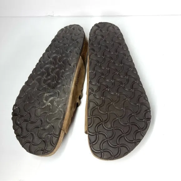 Birkenstock Granada Birkibuc Slides Sandals Brown 39 US 8 Two Straps Eva Soles