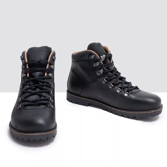 Birkenstock Jackson Boot Black Nubuck Leather Lace Up Boot Size 5 US 36 EU nwt