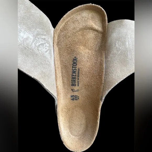 Birkenstock Kyoto Gray Taupe Slides with Camouflage Strap