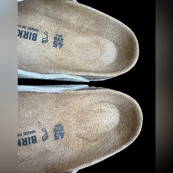 Birkenstock Kyoto Gray Taupe Slides with Camouflage Strap