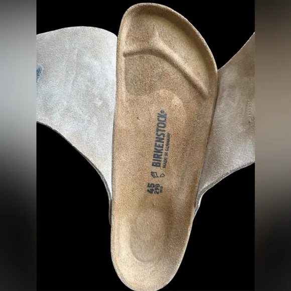 Birkenstock Kyoto Gray Taupe Slides with Camouflage Strap
