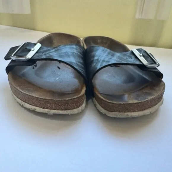 BIRKENSTOCK Madrid 1 Strap Buckle EVA Birko Sandals Slide Mules Vegan Leather 10