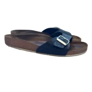 BIRKENSTOCK Madrid 1 Strap Buckle EVA Birko Sandals Slide Mules Vegan Leather 10