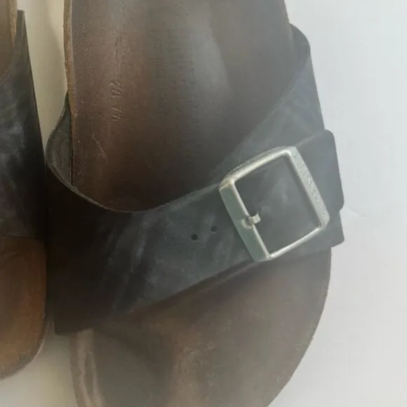 BIRKENSTOCK Madrid 1 Strap Buckle EVA Birko Sandals Slide Mules Vegan Leather 10