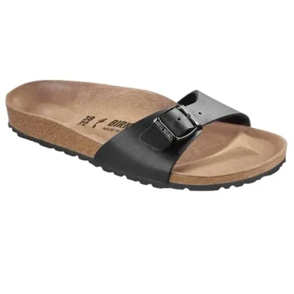 BIRKENSTOCK Madrid 1 Strap Buckle EVA Birko Sandals Slide Mules Vegan Leather 10