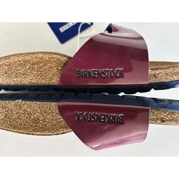 Birkenstock Madrid BF Mules Two Tone Wine Sandals Slides Shoe, Sz 35 Eu, 4 L US