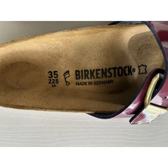 Birkenstock Madrid BF Mules Two Tone Wine Sandals Slides Shoe, Sz 35 Eu, 4 L US