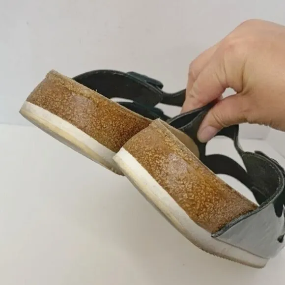 Birkenstock Milano Patent Leather Arizona Double Strap Sporty Grip Sandals