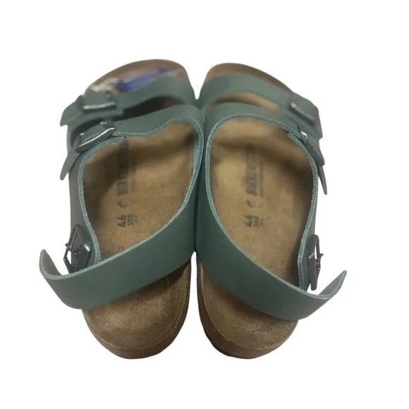 Birkenstock Milano Slingback Leather Cork Sandals Sage Hiking Walking Men 46 EU