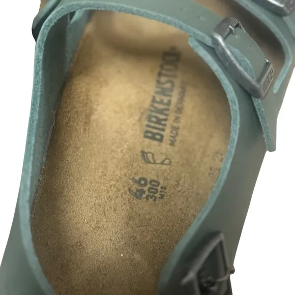 Birkenstock Milano Slingback Leather Cork Sandals Sage Hiking Walking Men 46 EU