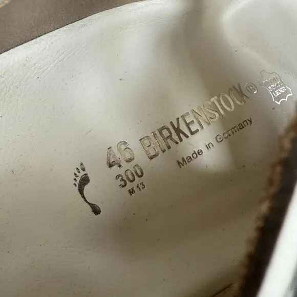 Birkenstock Monterey Natural Leather Sandal Exquisite White Mens 13 Narrow EU46
