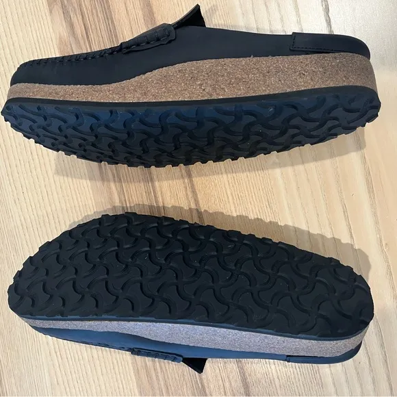 Birkenstock Naples slip on clogs 43 10 black oiled leather mens sandals
