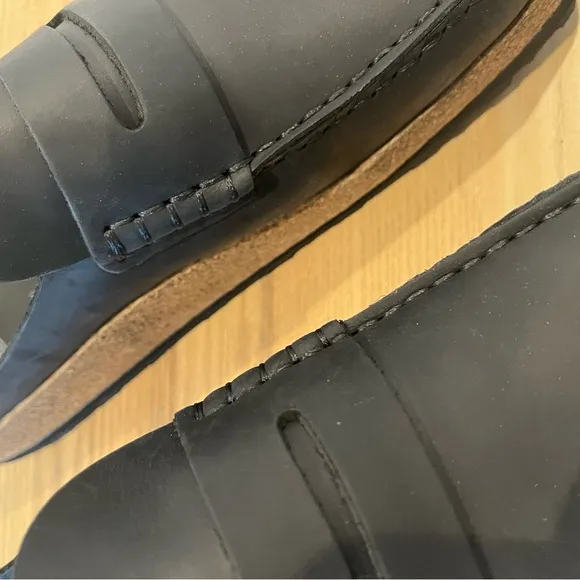 Birkenstock Naples slip on clogs 43 10 black oiled leather mens sandals