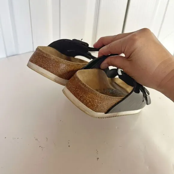 Birkenstock Patent Leather Milano Super Grip Arizona Strappy Dad Sandals