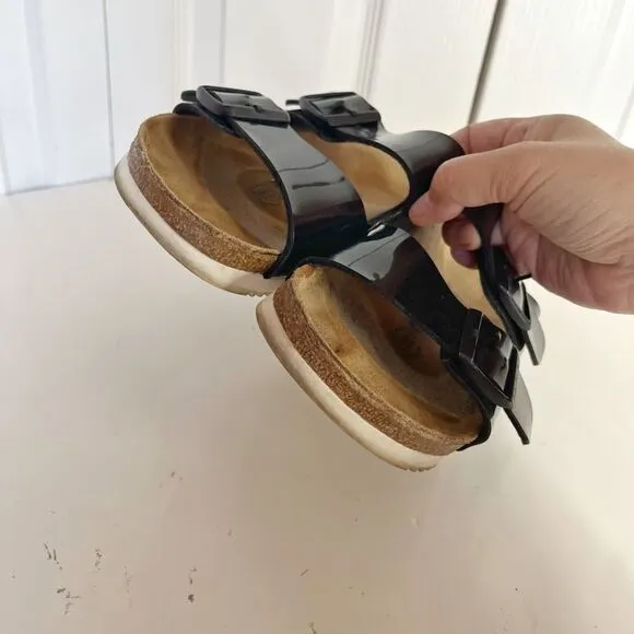Birkenstock Patent Leather Milano Super Grip Arizona Strappy Dad Sandals