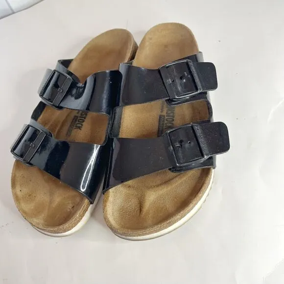 Birkenstock Patent Leather Milano Super Grip Arizona Strappy Dad Sandals